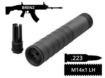 Газорозвантажений 2в1 розбірний пбс+пламегас AFTactical S44GF24, .223 (5.56мм), 14x1 Lh, CZ 805 BREN A2