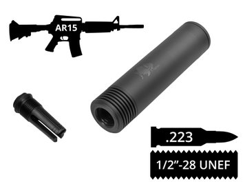 2в1 пламегасник+глушник AFTactical S44AFC24 Compact, F241, .223 (5.56мм), 1/2x28 UNEF, AR15 | M4 | M5