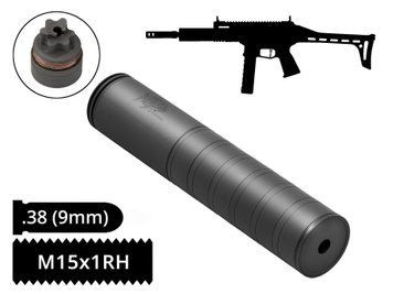 Глушник розбірний AFTactical S441 .38 (9 мм) 15x1 RH Stribog SR9