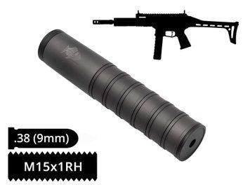 Глушник розбірний AFTactical S44 .38 (9 мм) 15x1 RH Stribog SR9