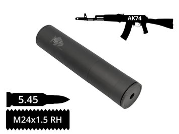 Глушитель AFTactical S44A, 5.45мм, 24x1.5 Rh, АК74, АКС74У