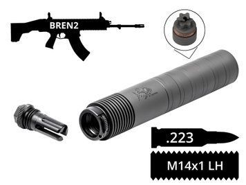 Швидкоз'ємний глушник AFTactical S441 для CZ BREN 2 калібр .223 Rem / 5.56 NATO різьба M14x1 LH
