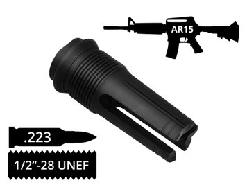 Пламегаситель трёхщелевой AFTactical F241, .223 (5.56мм), 1/2x28 UNEF, AR15 | M4