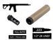 2в1 full-auto пбс+дгк S.L.A. Military M FH швидкозʼєм, Койот, .223 (5.56мм), 1/2x28 UNEF