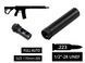 2в1 full-auto пбс+дтк S.L.A. Military M FH быстросъем, Чорний, .223 (5.56мм), 1/2x28 UNEF