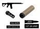 2в1 full-auto пбс+дгк S.L.A. Military S FH швидкозʼєм, Койот, .223 (5.56мм), 1/2x28 UNEF