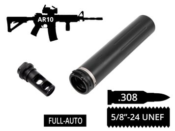 2в1 full-auto пбс+дгк S.L.A. Military MB швидкозʼєм, .308, 5/8x24 UNEF, AR10