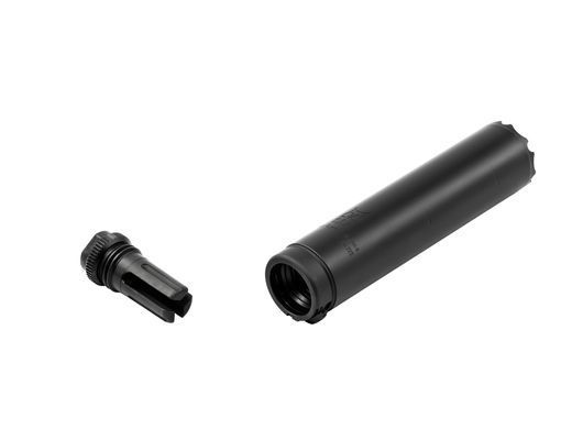 2в1 full-auto пбс+пламегас S.L.A. Military M FH швидкозʼєм, Чорний, .223 (5.56мм), 15x1RH, Heckler & Koch HK416 (MR223)