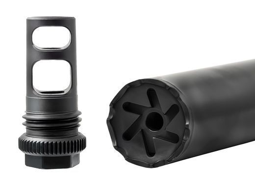 2в1 full-auto пбс+дтк S.L.A. Military L FH быстросъем, Чорний, .308 (7.62мм), 5/8x24 UNEF