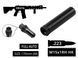 2в1 full-auto пбс+пламегас S.L.A. Military M FH быстросъем, Черный, .223 (5.56мм), 15x1RH, Heckler & Koch HK416 (MR223)