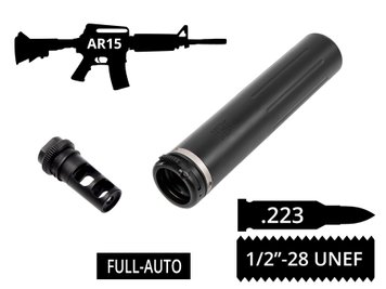 2в1 full-auto пбс+дгк S.L.A. Military MB швидкозʼєм, .223 (5.56мм), 1/2x28 UNEF, AR15 | M4 | M5