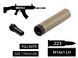 2в1 фулл-авто пбс койот та пламегас S.L.A. Military M FH з швидкозʼємом .223 M14x1LH CZ BREN 2