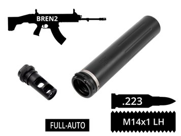 2в1 full-auto пбс+дгк S.L.A. Military MB швидкозʼєм, .223 (5.56мм), 14x1 Lh, CZ 805 BREN A2