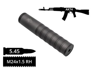 Глушник розбірний AFTactical S44, 5.45мм, 24x1.5 Rh, АК74, АКС74У