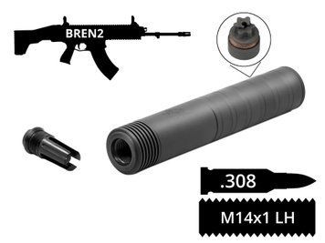 2в1 розбірний пбс+пламегас AFTactical S441F24, .308, 14x1 Lh, CZ 805 BREN A2