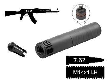 2в1 разборной пбс+пламегас AFTactical S441F24, .308, 14x1 Lh, АКМ | АК47