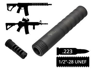 Глушник розбірний 2в1 з ДГК AFTactical S44M24 M242 .223 1/2"-28 UNEF
