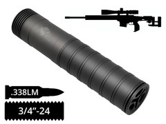 Глушник розбірний для високоточних гвинтівок AFTactical S56, .338 Lapua Mag, 3/4x24 R