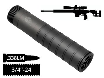 Глушник розбірний для високоточних гвинтівок AFTactical S56, .338 Lapua Mag, 3/4x24 R