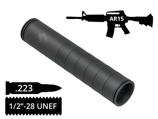 Газорозвантажений розбірний саундмодератор AFTactical S44G, .223 (5.56мм), 1/2x28 UNEF, AR15 | M4 | M5