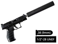 Пістолетний глушник AFTactical S34 , .38 (9мм), 1/2x28 UNEF