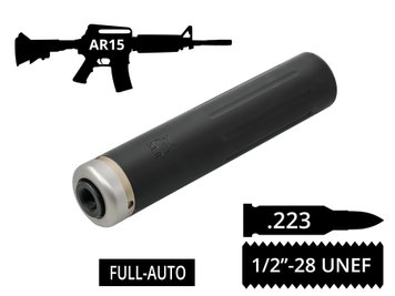 Full-auto саундмодератор S.L.A. Military, .223 (5.56мм), 1/2x28 UNEF, AR15 | M4 | M5