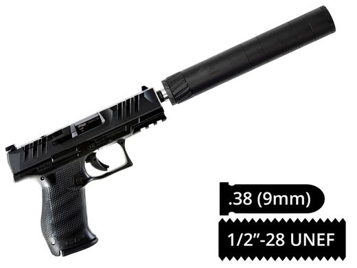 Пистолетный глушитель AFTactical S34, .38 (9мм), 1/2x28 UNEF