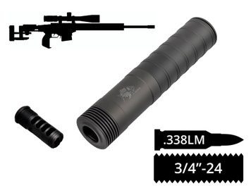 2в1 розбірний пбс+дгк AFTactical S56M28, M281, .338 Lapua Mag, 3/4x24 R, Ruger Precision .338