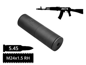 Глушитель AFTactical S44AC Compact, 5.45мм, 24x1.5 Rh, АК74, АКС74У