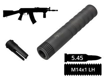 2в1 розбірний пбс+пламегас AFTactical S44F30, 5.45 мм, 14x1 Lh, WBP Jack Tactical