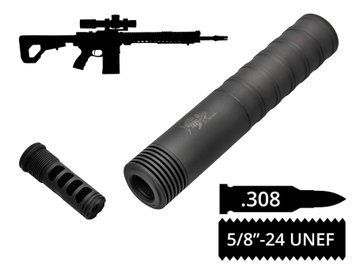 Глушник розбірний 2в1 з ДГК AFTactical S44M24 M242 .308 5/8"-24 UNEF