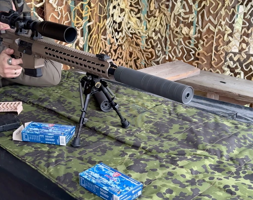 Смещение СТП при установке саундмодератора на Zbroyar AR-10 Саундмодератор AFTactical S441M24 на карабине Zbroyar AR-10 .308 Win